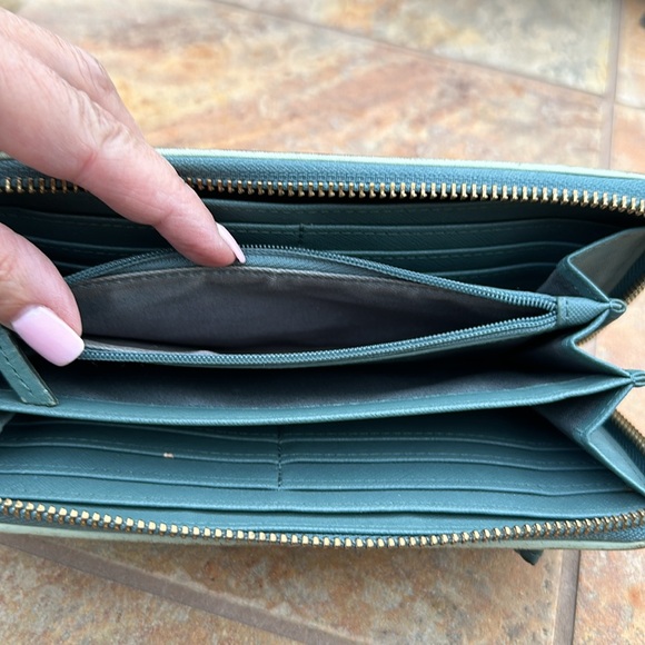 Vintage Fossil Teal Purse & Wallet - Picture 13 of 15